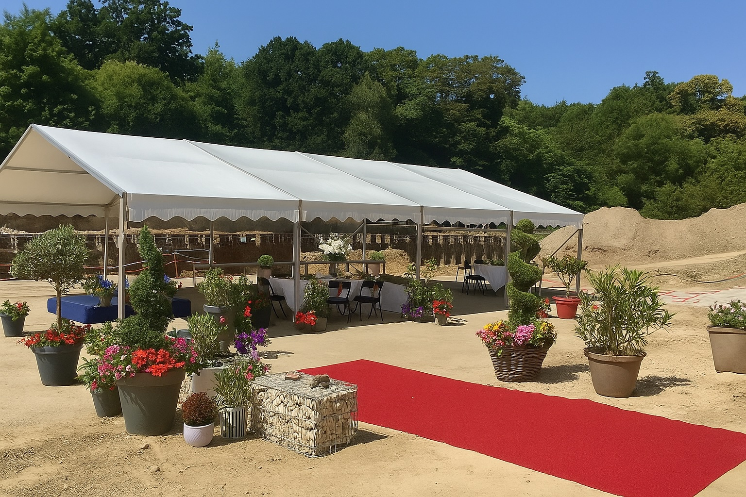 location grande tente inauguration site épuration Rambouillet 78 – duoZ events