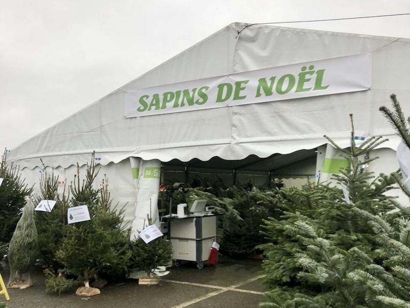 Location d'une structure pour la vente de sapin de Noël - Parking Leclerc Rambouillet (78)