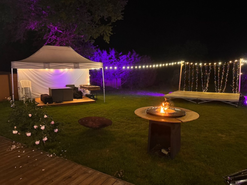 mise en place d'une tente 3X6M pour une soirée privée garden-party dans les Yvelines sur Rambouillet par Duo'z events