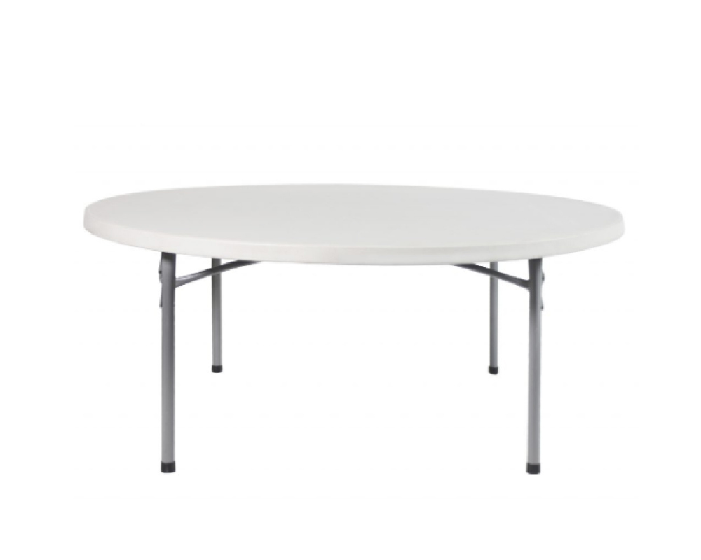 Location de table, ronde de différents diamètres en PVC