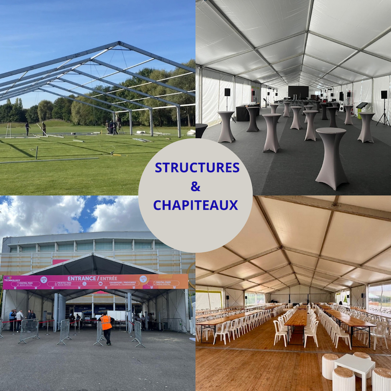 Location de structures et chapiteaux pour événements de grande envergure et manifestations publiques