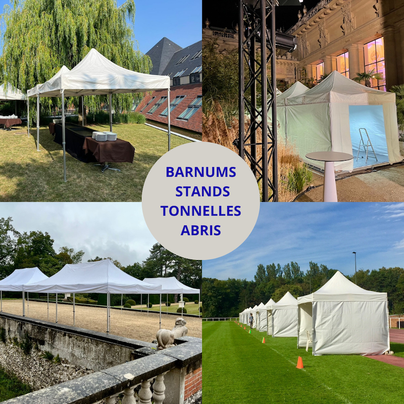 Location de barnums et stands événementiels pour collectivités, entreprises et manifestations publiques